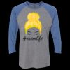 Unisex Triblend Three-Quarter Raglan T-Shirt Thumbnail