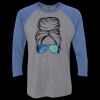 Unisex Triblend Three-Quarter Raglan T-Shirt Thumbnail