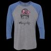 Unisex Triblend Three-Quarter Raglan T-Shirt Thumbnail