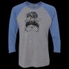 Unisex Triblend Three-Quarter Raglan T-Shirt Thumbnail