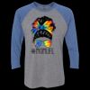 Unisex Triblend Three-Quarter Raglan T-Shirt Thumbnail