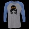 Unisex Triblend Three-Quarter Raglan T-Shirt Thumbnail