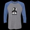 Unisex Triblend Three-Quarter Raglan T-Shirt Thumbnail