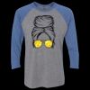 Unisex Triblend Three-Quarter Raglan T-Shirt Thumbnail
