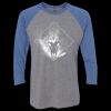Unisex Triblend Three-Quarter Raglan T-Shirt Thumbnail