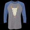 Unisex Triblend Three-Quarter Raglan T-Shirt Thumbnail