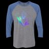 Unisex Triblend Three-Quarter Raglan T-Shirt Thumbnail