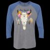 Unisex Triblend Three-Quarter Raglan T-Shirt Thumbnail