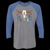 Unisex Triblend Three-Quarter Raglan T-Shirt Thumbnail