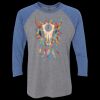 Unisex Triblend Three-Quarter Raglan T-Shirt Thumbnail