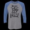 Unisex Triblend Three-Quarter Raglan T-Shirt Thumbnail