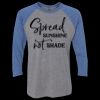 Unisex Triblend Three-Quarter Raglan T-Shirt Thumbnail