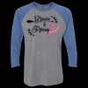 Unisex Triblend Three-Quarter Raglan T-Shirt Thumbnail