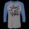 Unisex Triblend Three-Quarter Raglan T-Shirt Thumbnail