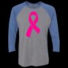 Unisex Triblend Three-Quarter Raglan T-Shirt Thumbnail