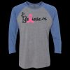 Unisex Triblend Three-Quarter Raglan T-Shirt Thumbnail