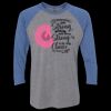 Unisex Triblend Three-Quarter Raglan T-Shirt Thumbnail