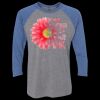 Unisex Triblend Three-Quarter Raglan T-Shirt Thumbnail