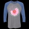 Unisex Triblend Three-Quarter Raglan T-Shirt Thumbnail