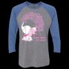 Unisex Triblend Three-Quarter Raglan T-Shirt Thumbnail