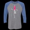 Unisex Triblend Three-Quarter Raglan T-Shirt Thumbnail