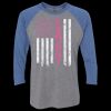 Unisex Triblend Three-Quarter Raglan T-Shirt Thumbnail