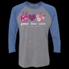 Unisex Triblend Three-Quarter Raglan T-Shirt Thumbnail