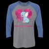 Unisex Triblend Three-Quarter Raglan T-Shirt Thumbnail