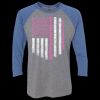 Unisex Triblend Three-Quarter Raglan T-Shirt Thumbnail