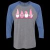 Unisex Triblend Three-Quarter Raglan T-Shirt Thumbnail