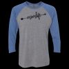 Unisex Triblend Three-Quarter Raglan T-Shirt Thumbnail