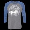 Unisex Triblend Three-Quarter Raglan T-Shirt Thumbnail