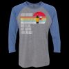 Unisex Triblend Three-Quarter Raglan T-Shirt Thumbnail