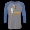 Unisex Triblend Three-Quarter Raglan T-Shirt Thumbnail