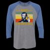 Unisex Triblend Three-Quarter Raglan T-Shirt Thumbnail