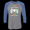 Unisex Triblend Three-Quarter Raglan T-Shirt Thumbnail