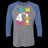 Unisex Triblend Three-Quarter Raglan T-Shirt Thumbnail