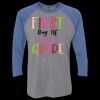Unisex Triblend Three-Quarter Raglan T-Shirt Thumbnail