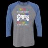 Unisex Triblend Three-Quarter Raglan T-Shirt Thumbnail