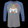 Unisex Triblend Three-Quarter Raglan T-Shirt Thumbnail
