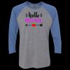 Unisex Triblend Three-Quarter Raglan T-Shirt Thumbnail