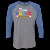 Unisex Triblend Three-Quarter Raglan T-Shirt Thumbnail