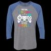 Unisex Triblend Three-Quarter Raglan T-Shirt Thumbnail