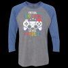 Unisex Triblend Three-Quarter Raglan T-Shirt Thumbnail