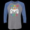 Unisex Triblend Three-Quarter Raglan T-Shirt Thumbnail