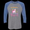 Unisex Triblend Three-Quarter Raglan T-Shirt Thumbnail