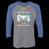 Unisex Triblend Three-Quarter Raglan T-Shirt Thumbnail