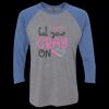 Unisex Triblend Three-Quarter Raglan T-Shirt Thumbnail