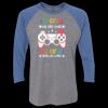 Unisex Triblend Three-Quarter Raglan T-Shirt Thumbnail