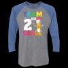 Unisex Triblend Three-Quarter Raglan T-Shirt Thumbnail